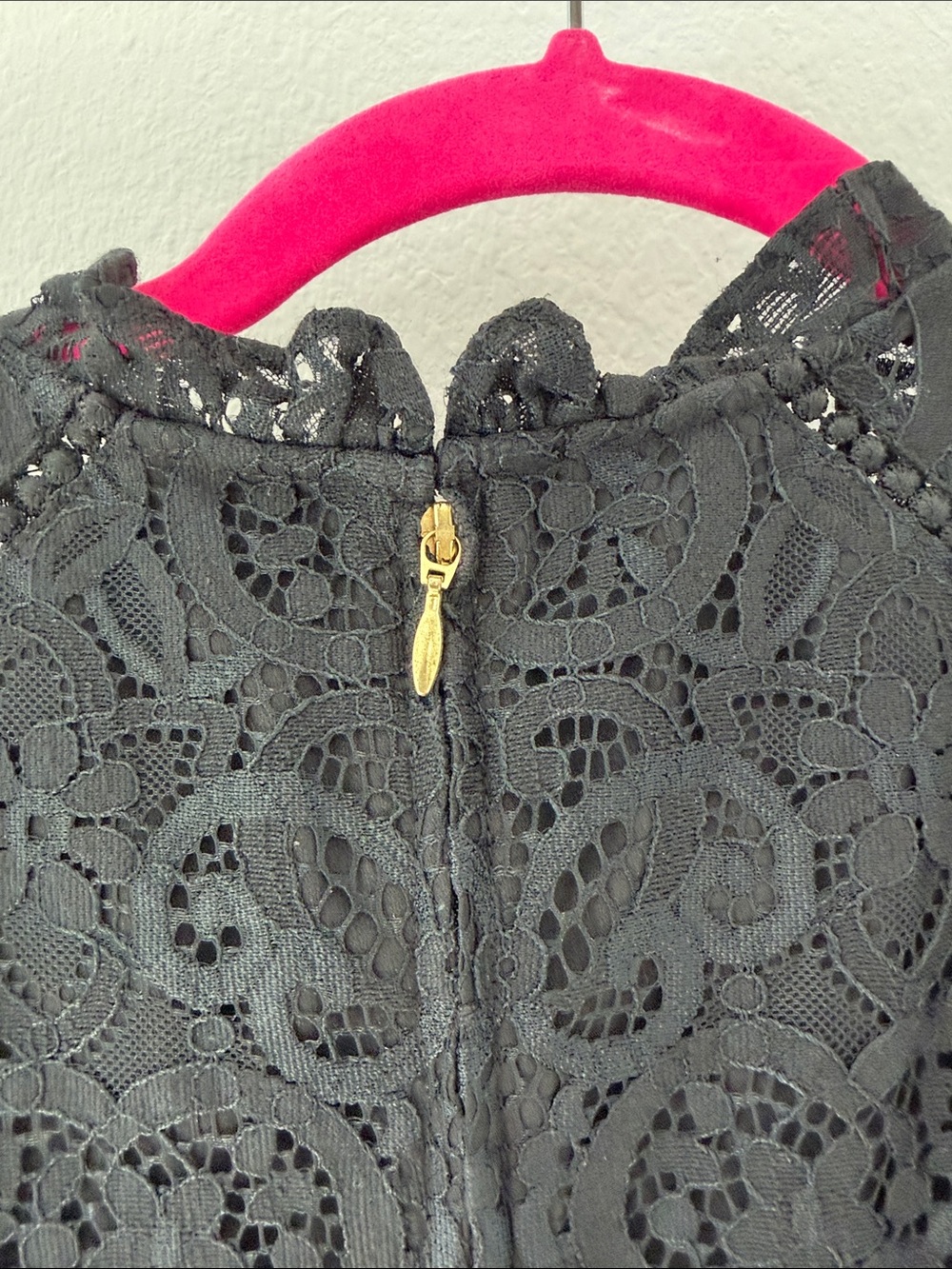 Lilly Pulitzer Black Long-Sleeve Lace Shift Dress - Picture 5 of 5